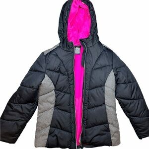 ZeroXposur Black and Pink Kids Puffer Jacket